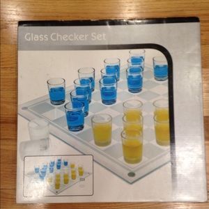 New glass checkers set